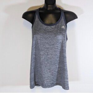 Adidas Scoop Neck Racerback Climalite Tank Top Blue/Grey Women's Size Medium